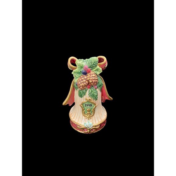Fitz And Floyd Collector's Series Bells Florentine Christmas Annual Bell 1998 Ed - Picture 5 of 9